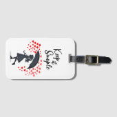 Raining love artsy gepäckanhänger (Vorderseite (Horizontal))