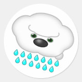 Raining Sheep Hund Cloud - Runder Aufkleber (Vorderseite)