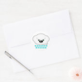 Raining Sheep Hund Cloud - Runder Aufkleber (Umschlag)