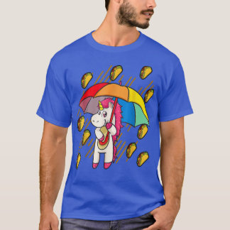 Raining Tacos Unicorn Umbrella Cinco de Mayo T-Shirt