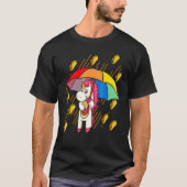 Raining Tacos Unicorn Umbrella Cinco De Mayo T-Shirt (Vorderseite)