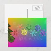 Rainow Snowfalkes Postkarte (Vorne/Hinten)