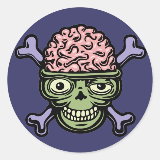 rainskull runder aufkleber (Vorderseite)