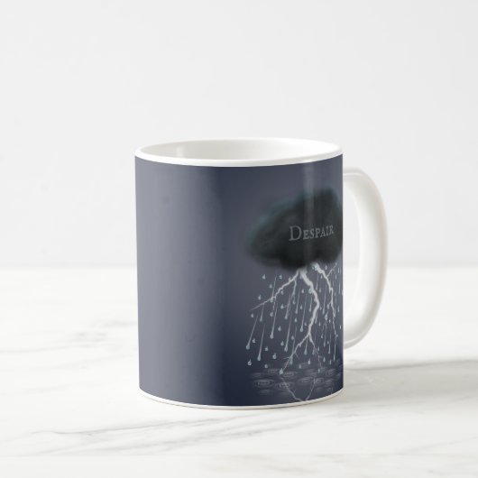 Rainstorm & Lightning Gotische Fantasie Custom Wor Kaffeetasse (VorderseiteRechts)