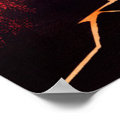 Rainstorm unter dem Gipfel von Katsushika Hokusai Poster (Ecke)