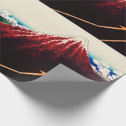 Rainsturm unter dem Gipfel von Katsushika Hokusai Geschenkpapier (Ecke)