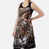 Rainthambourde wilde männliche Tigerin Fine Art Bi Schürze (InSitu)