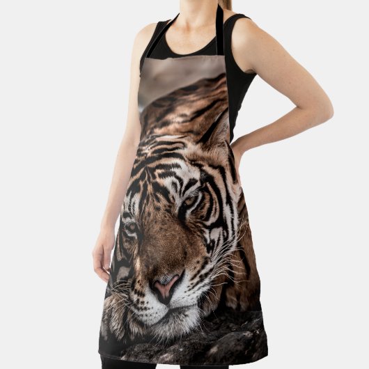 Rainthambourde wilde männliche Tigerin Fine Art Bi Schürze (InSitu)