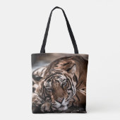 Rainthambourde wilde männliche Tigerin Fine Art Bi Tasche (Rückseite)