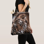 Rainthambourde wilde männliche Tigerin Fine Art Bi Tasche (Von Nahem)