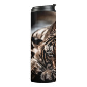 Rainthambourde wilde männliche Tigerin Fine Art Bi Thermosbecher (Nach links gedreht)