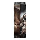 Rainthambourde wilde männliche Tigerin Fine Art Bi Thermosbecher (Rückseite)