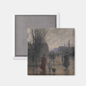 Rainy Abend on Hennepin Avenue, c.1902 Magnet (Vorderseite/Rückseite)