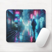 Rainy Alley von Hologrammen Mousepad (Mit Mouse)