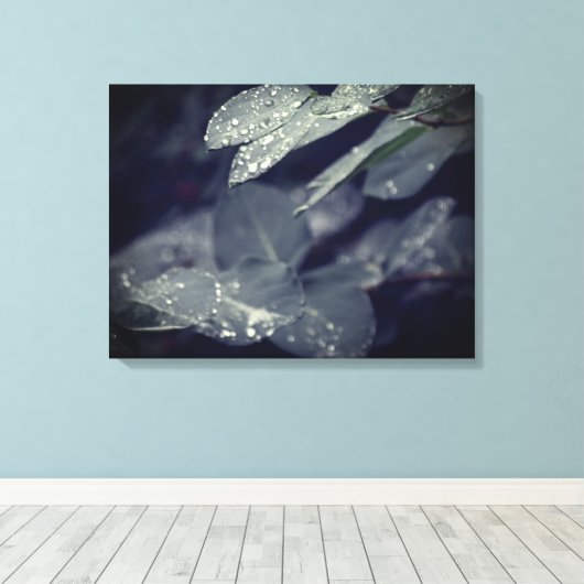 Rainy Blätter Leinwanddruck (Insitu (Holzboden))