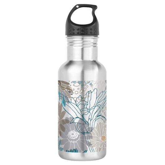 Rainy Blooms Coffee Tasse Edelstahlflasche (Vorderseite)