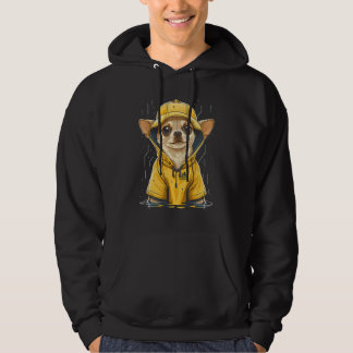 Rainy Chihuahua in a Rain Cape Hoodie