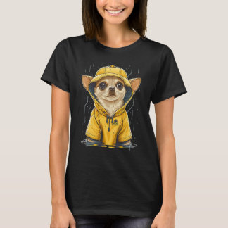 Rainy Chihuahua in a Rain Cape T-Shirt