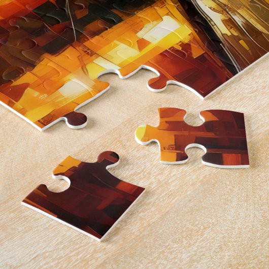 Rainy City Impressionismus Puzzle (Seite)