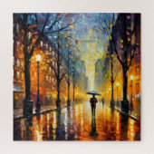 Rainy City Impressionismus Puzzle (Vertikal)
