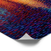 Rainy City Street Pointillism Lights Poster (Ecke)