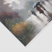 Rainy City Walk Central Park Decoupage Seidenpapier (Ausschnitt)