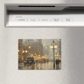 Rainy Cityscape Kühlschrank Magnet (In Situ (Geschirrspüler))
