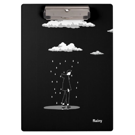 Rainy Clipboard Klemmbrett (Vorderseite)