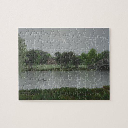 Rainy Day am Lake Jigsaw Puzzle (Horizontal)