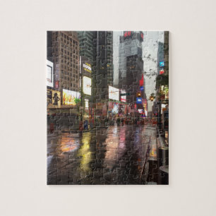 Rainy Day am Times Square NYC New York City Foto Puzzle