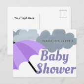 Rainy Day Baby Dusche Postkarte (Vorne/Hinten)