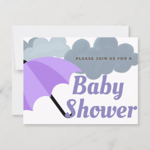Rainy Day Baby Dusche Postkarte