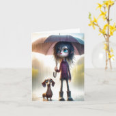 Rainy Day Best Friend Card Karte (Gelbe Blume)