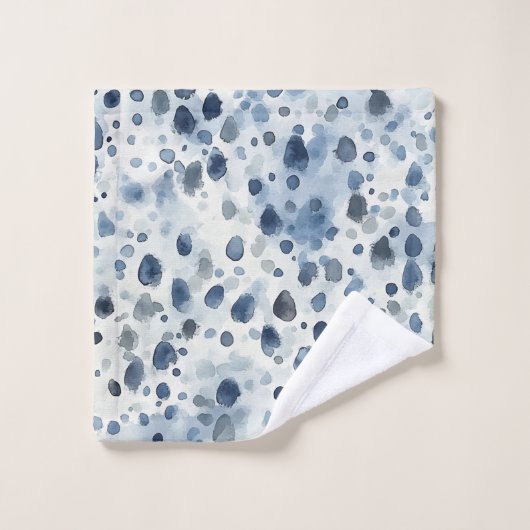 Rainy Day Blue Badhandtuch Set (Waschlappen)