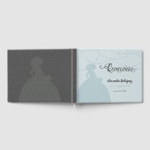 Rainy Day Blue Charro Silhouette Gästebuch (Voll)