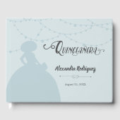 Rainy Day Blue Charro Silhouette Gästebuch (Vorderseite)