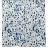 Rainy Day Blue Duschvorhang (Vorderseite)