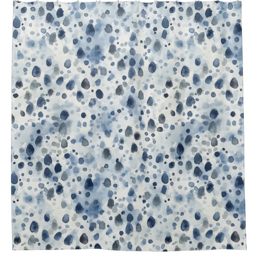 Rainy Day Blue Duschvorhang (Vorderseite)