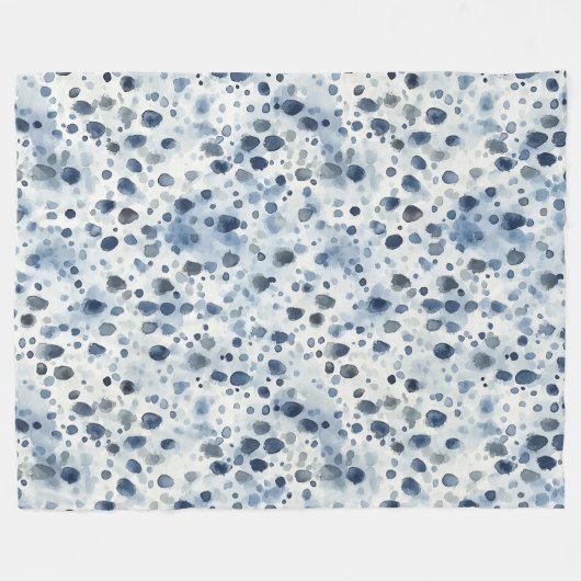 Rainy Day Blue Fleecedecke (Vorderseite (Horizontal))