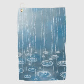 Rainy Day Blue Golfhandtuch (Vorderseite)