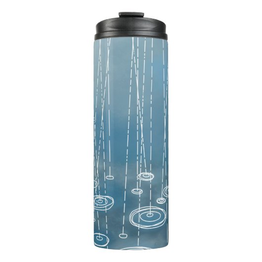 Rainy Day Blue Thermosbecher (Vorderseite)