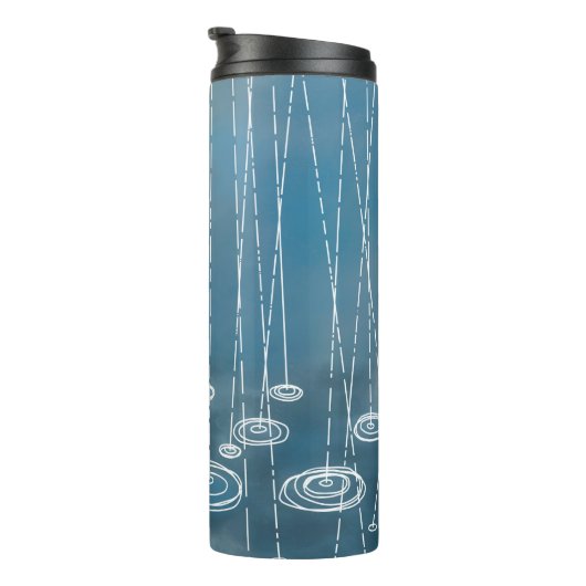 Rainy Day Blue Thermosbecher (Nach rechts gedreht)