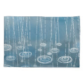 Rainy Day Blue Weather Kissenbezug (Rückseite-Links)