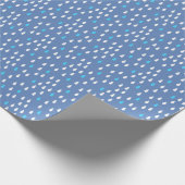 Rainy Day Blues Raindrops Rain Geschenkpapier (Ecke)