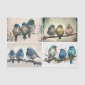 Rainy Day Blues Seidenpapier (Vorderseite)