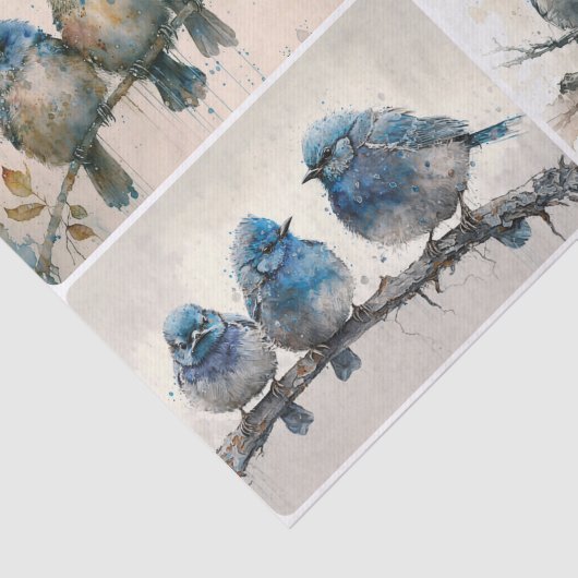 Rainy Day Blues Seidenpapier (Ausschnitt)