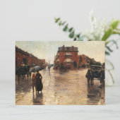Rainy Day, Boston, Childe Hassam Dankeskarte (Stehend Vorderseite)