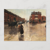 Rainy Day, Boston, Childe Hassam Feiertagspostkarte (Vorderseite)