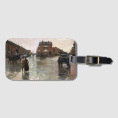 Rainy Day, Boston, Frederick Childe Hassam Gepäckanhänger (Vorderseite (Horizontal))
