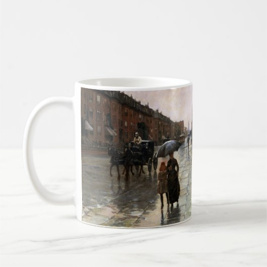Rainy Day, Boston, Frederick Childe Hassam Kaffeetasse (Links)